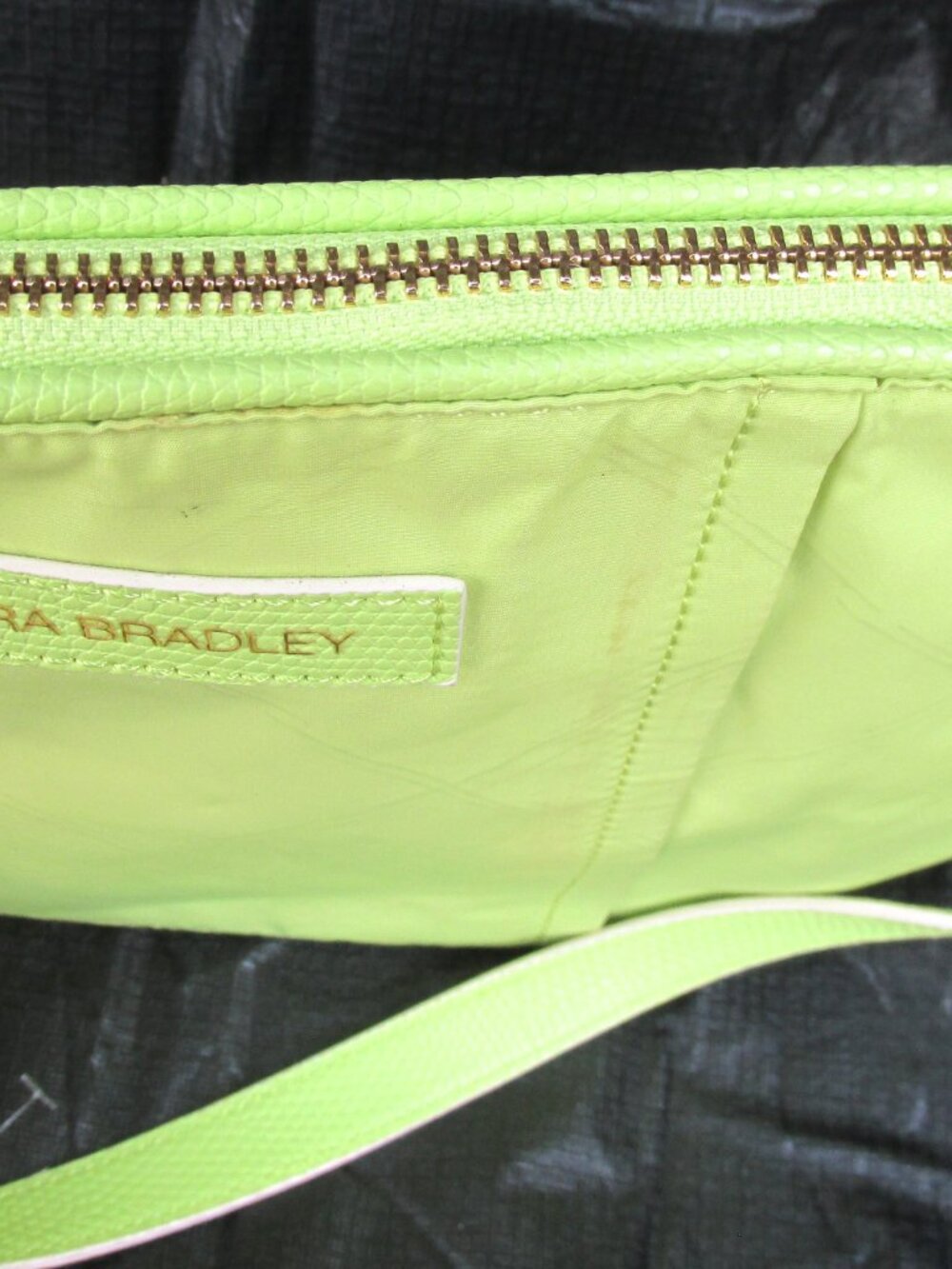 Vera Bradley Citrine Green Crossbody Tote Bag or Purse - Picture 5 of 14